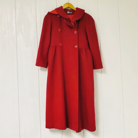 Anthropologie Jackets & Blazers - Anthropologie, Eloise, wool, hood, red, lined